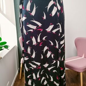 Chaps Women's Sz XL Nautical Sailboat Wrap Maxi Skirt NWT